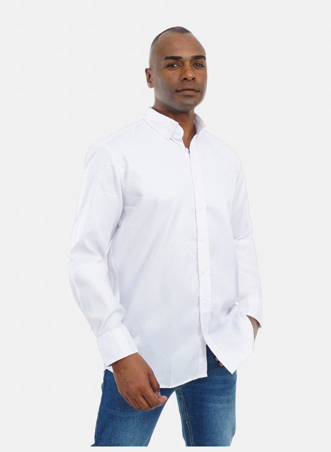 FIRE WOOD FireWood Long Sleeve Shirt  For Men- White - Image 4